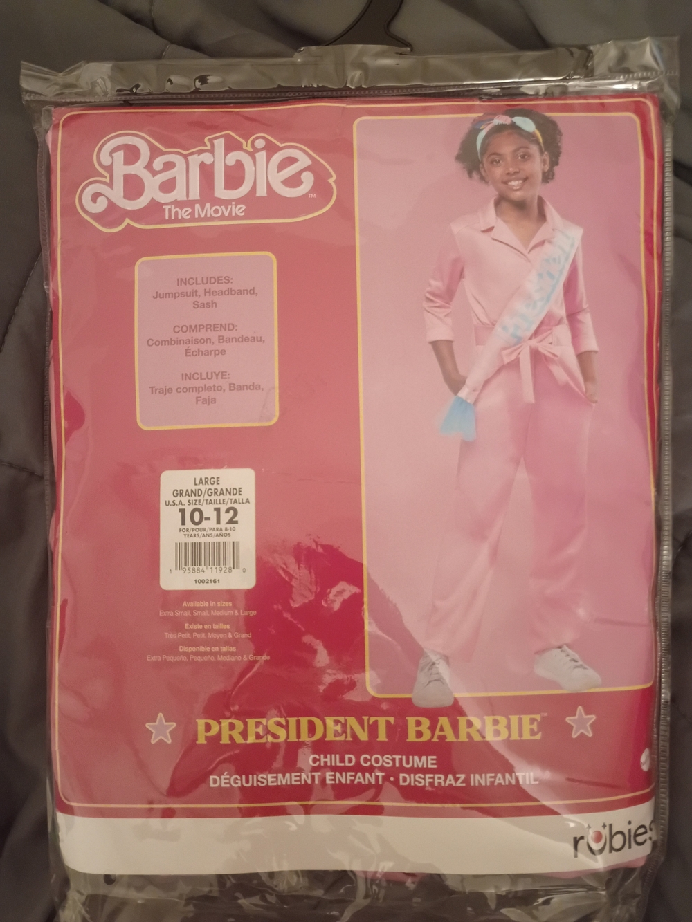 NWT Barbie Movie President Barbie Child Costume Size L 10-12